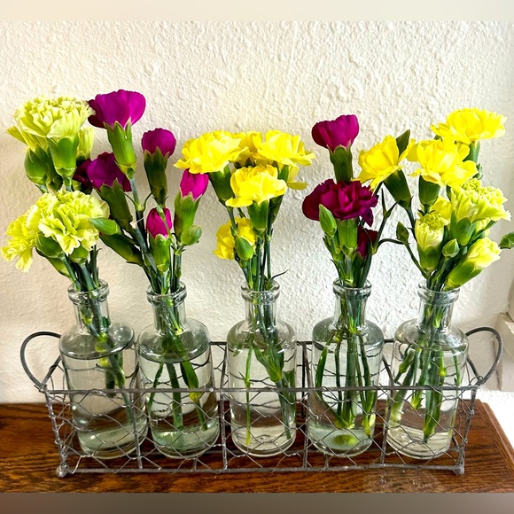 Shabby Chic Chicken Wire Vase Rack - Picture 2 of 2